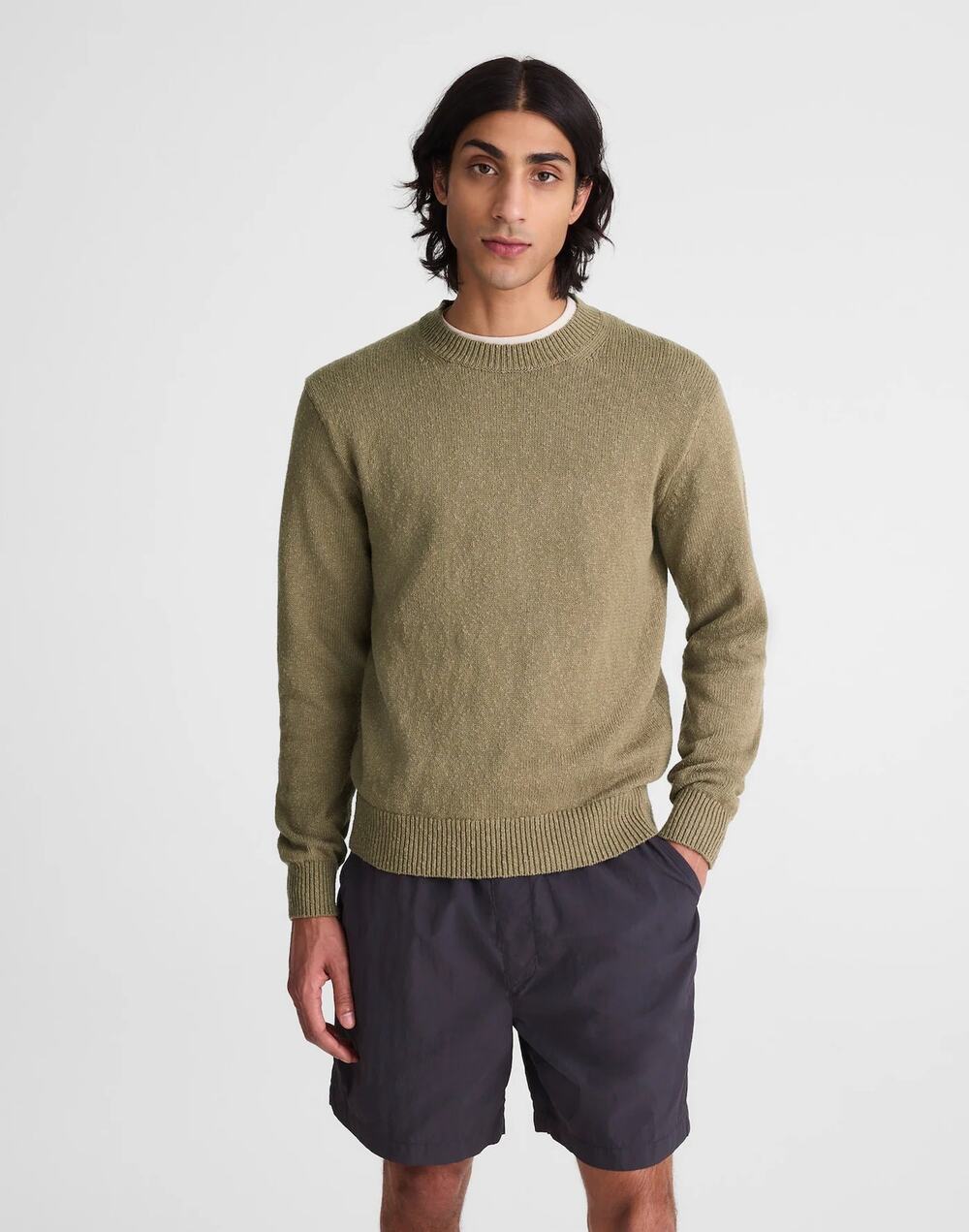Madewell Men's Crewneck Sweater Long Sleeves Textured Pressed Size M NWT FLAWED